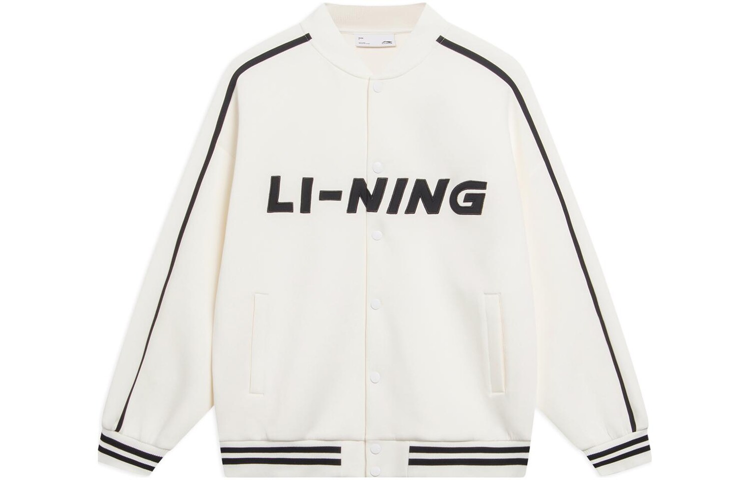 Коллекция Sports Life Бейсбольная куртка унисекс цвета слоновой кости Lining, цвет Ivory, Бежевый, Коллекция Sports Life Бейсбольная куртка унисекс цвета слоновой кости Lining, цвет Ivory