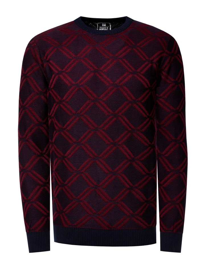 Тонкий вязаный клетчатый свитер с круглым вырезом в темно-синем/бордовом цвете Rusty Neal
Тонкий вязаный клетчатый свитер с круглым вырезом в темно-синем/бордовом цвете Rusty Neal