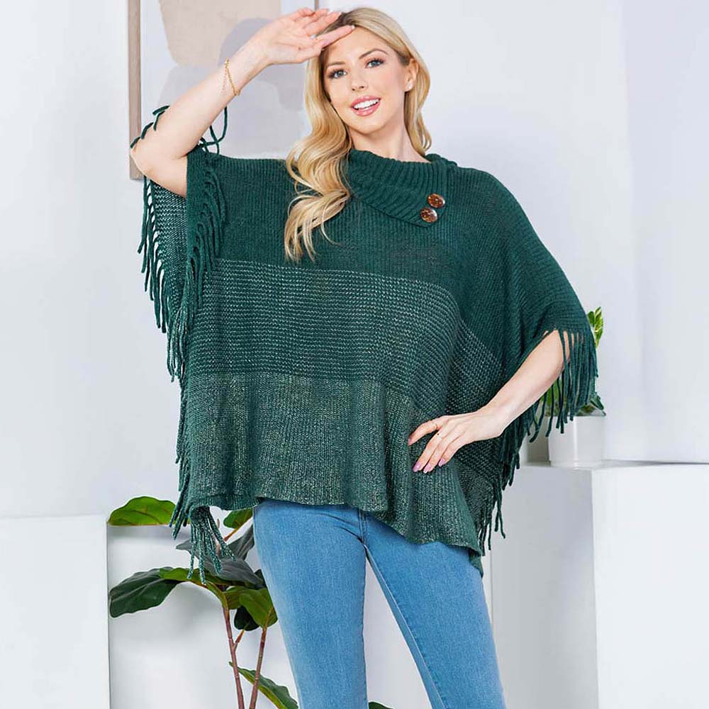 Вязаное пончо с вырезом лодочкой, бахромой и градиентным цветовым блоком TRUEDAMES, зеленый
Вязаное пончо с вырезом лодочкой, бахромой и градиентным цветовым блоком TRUEDAMES, зеленый