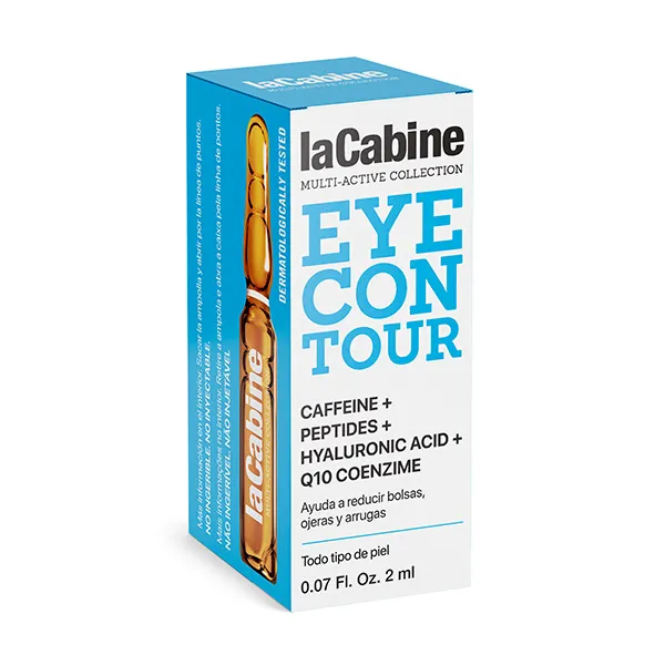 С гиалуроновой кислотой, кофеином и коэнзимом Q10 Ampolla Contorno De Ojos Lacabine, 1 UD
С гиалуроновой кислотой, кофеином и коэнзимом Q10 Ampolla Contorno De Ojos Lacabine, 1 UD