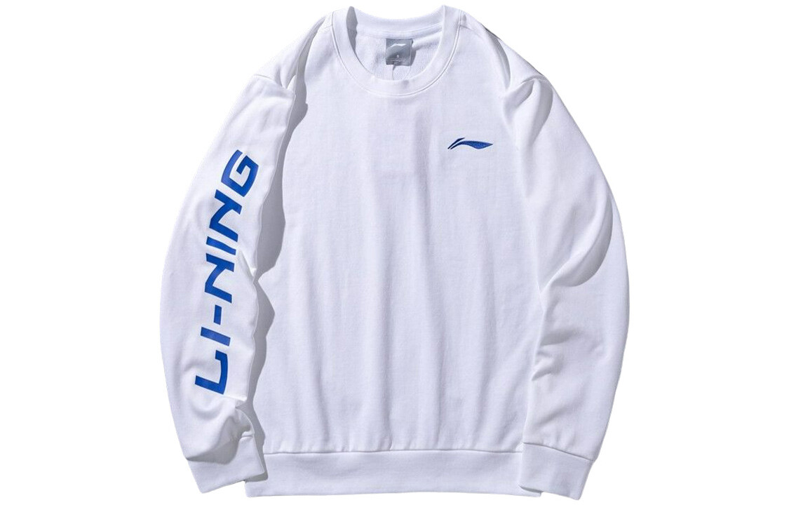 Толстовка унисекс белая Lining, белый 
Толстовка унисекс белая Lining, белый