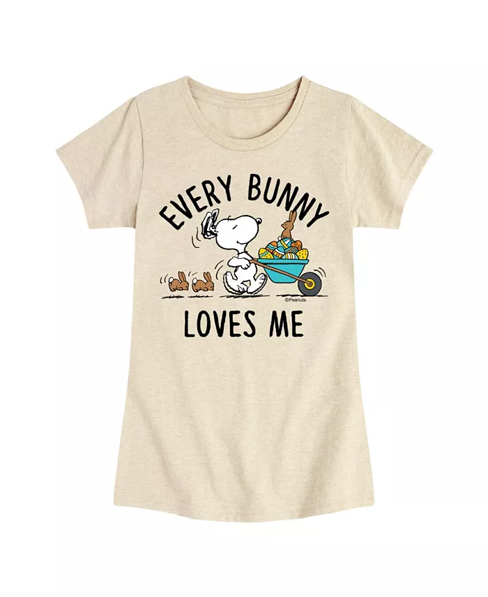 Футболка с коротким рукавом и принтом "Every Bunny Loves Me" для девочек постарше, Snoopy Easter Peanuts, коричневый/бежевый
Футболка с коротким рукавом и принтом "Every Bunny Loves Me" для девочек постарше, Snoopy Easter Peanuts, коричневый/бежевый