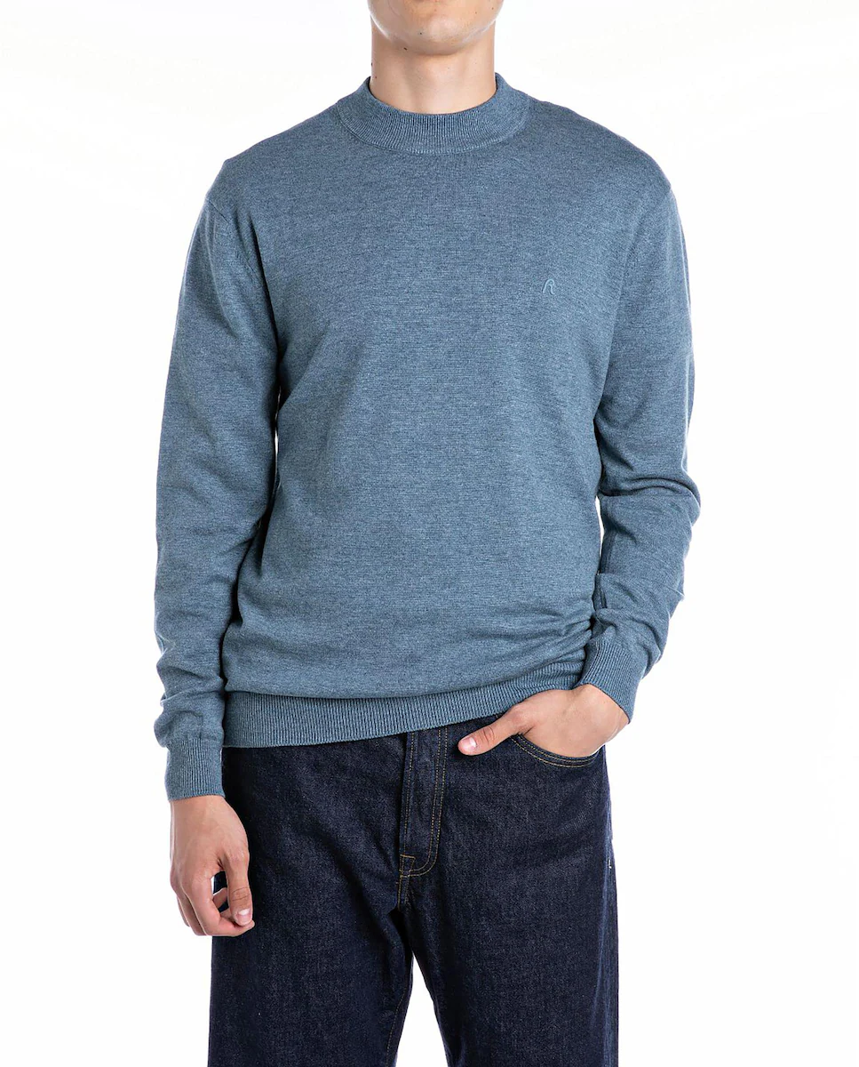 Мужской свитер с длинными рукавами и круглым вырезом Replay, синий
Мужской свитер с длинными рукавами и круглым вырезом Replay, синий