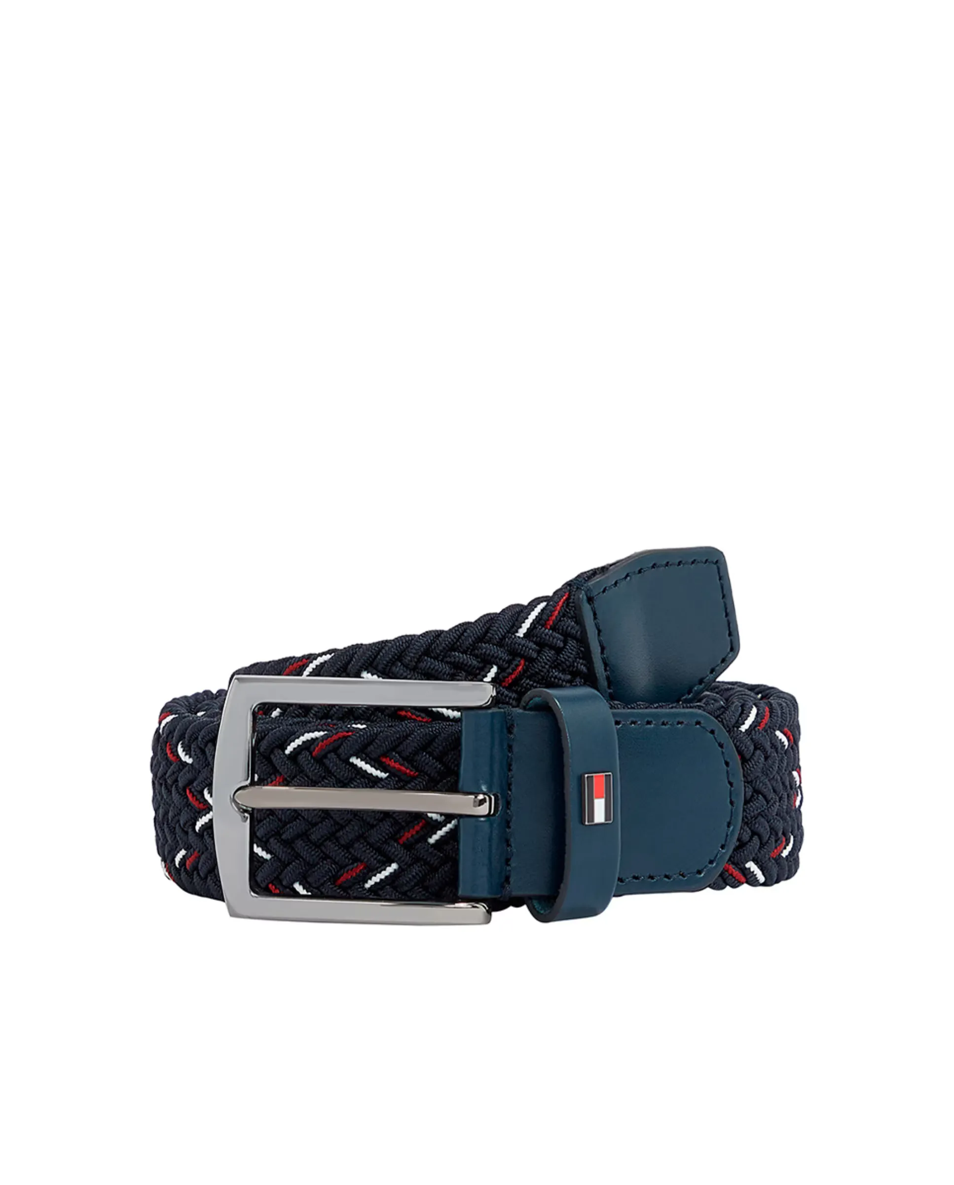 Мужской эластичный плетеный ремень Tommy Hilfiger, темно-синий 
Мужской эластичный плетеный ремень Tommy Hilfiger, темно-синий