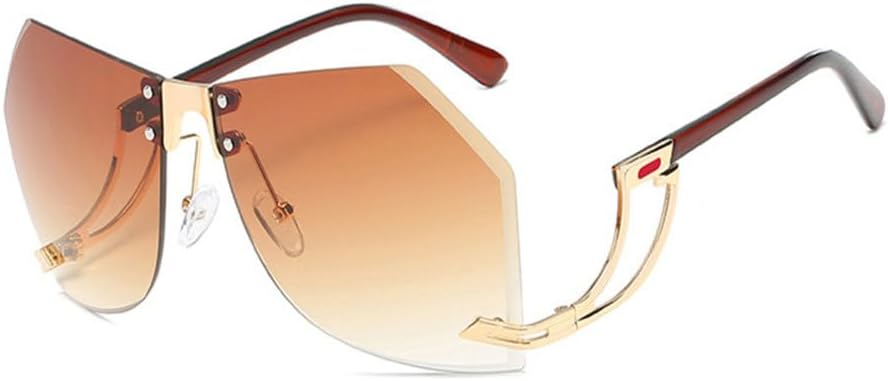 Солнцезащитные очки без оправы неправильной формы для женщин, оправа из сплава, большие солнцезащитные очки с градиентным переходом, модные женские прозрачные очки MTZJH, 02 Tea
Солнцезащитные очки без оправы неправильной формы для женщин, оправа из сплава, большие солнцезащитные очки с градиентным переходом, модные женские прозрачные очки MTZJH, 02 Tea