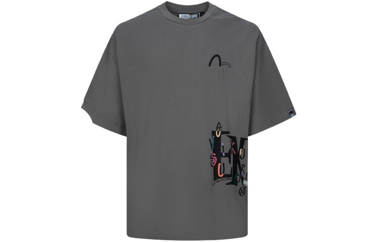 Футболка мужская угольно-серая Evisu, серый
Футболка мужская угольно-серая Evisu, серый