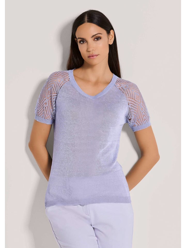 MADELEINE Свитер с круглым вырезом и ажурным узором светло-аметистового цвета
MADELEINE Свитер с круглым вырезом и ажурным узором светло-аметистового цвета
