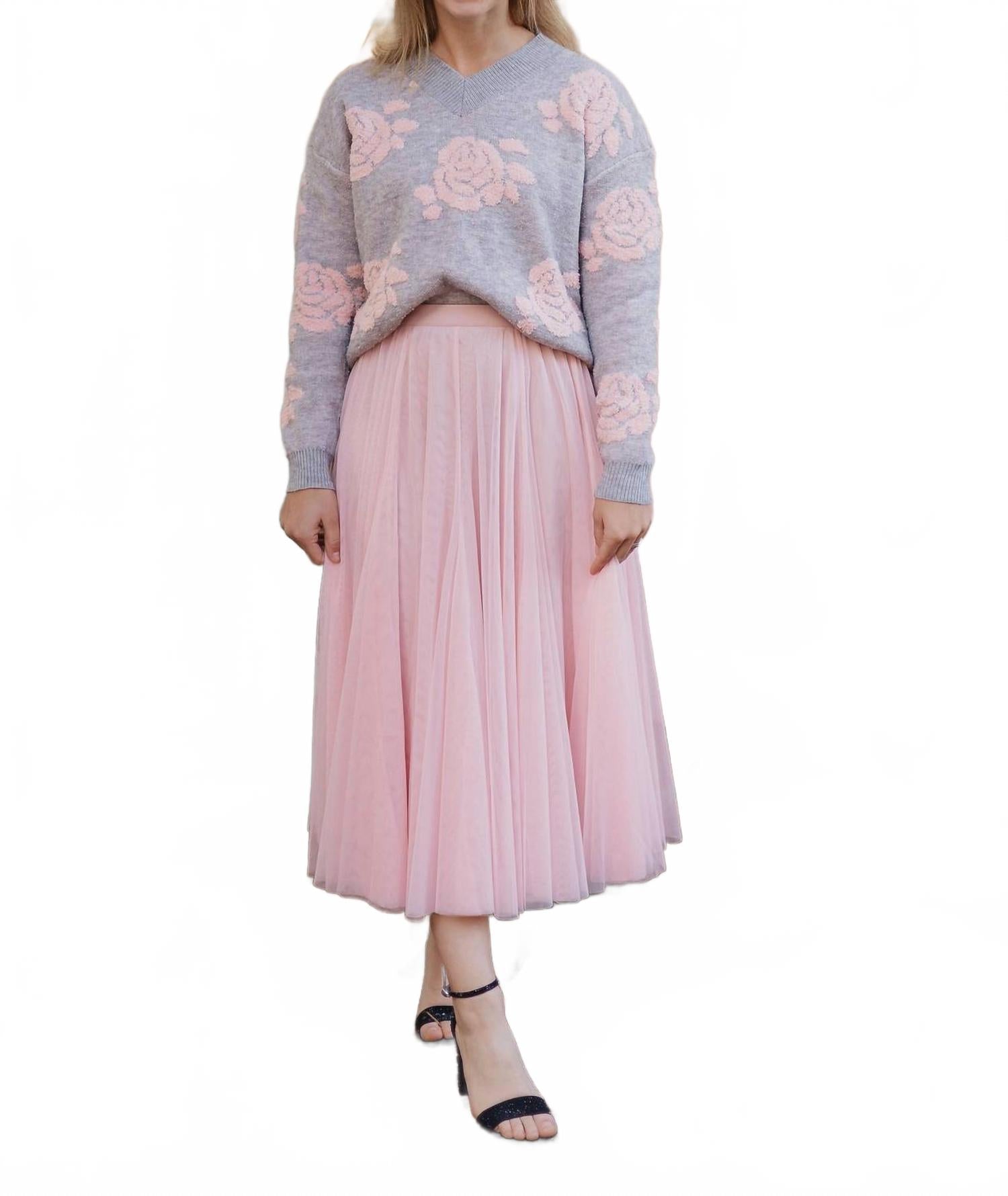 Келли свитер с V-образным вырезом в серо-розовом цвете Miss Sparkling
Келли свитер с V-образным вырезом в серо-розовом цвете Miss Sparkling