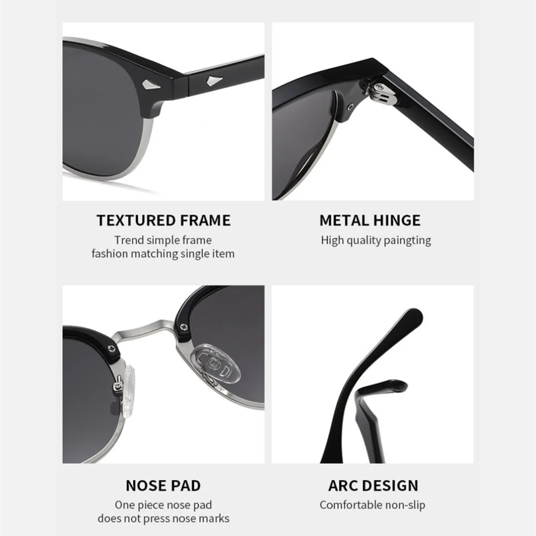 Ретро классические полуметаллические овальные женские солнцезащитные очки, модные панк-очки для мужчин с заклепками, защита от УФ-излучения UV400 VFDHN, C07
Ретро классические полуметаллические овальные женские солнцезащитные очки, модные панк-очки для мужчин с заклепками, защита от УФ-излучения UV400 VFDHN, C07