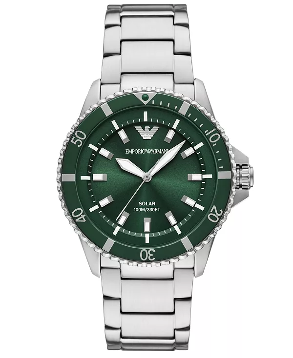 Мужские часы World Explorer с браслетом из нержавеющей стали на солнечной батарее, 42 мм Emporio Armani, silver
Мужские часы World Explorer с браслетом из нержавеющей стали на солнечной батарее, 42 мм Emporio Armani, silver