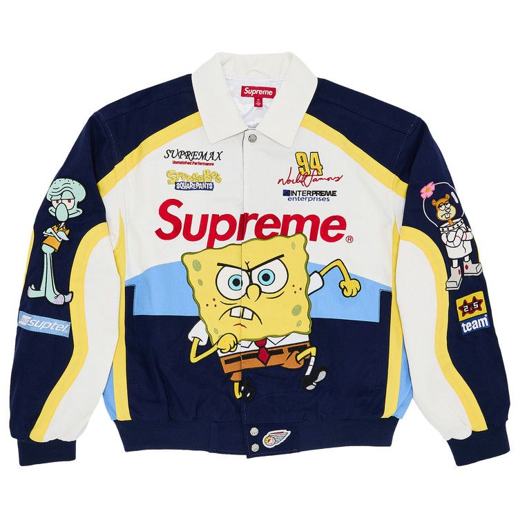 Куртка Supreme x Spongebob Squarepants x Jeff Hamilton Racing Jacket, White
Куртка Supreme x Spongebob Squarepants x Jeff Hamilton Racing Jacket, White