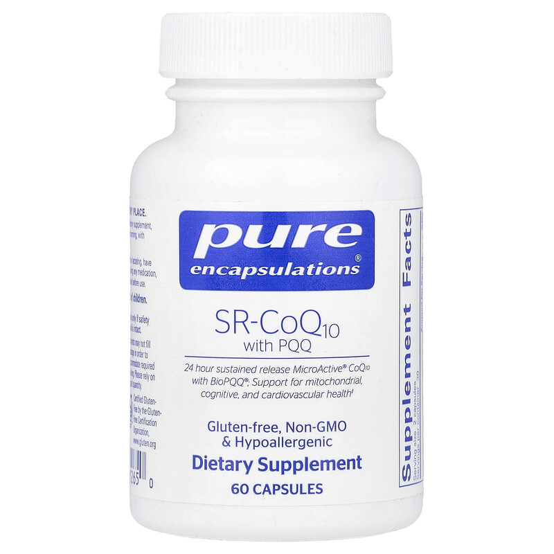 Pure Encapsulations, SR-CoQ10 с PQQ`` 60 капсул
Pure Encapsulations, SR-CoQ10 с PQQ`` 60 капсул