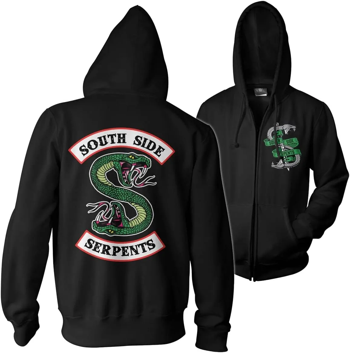 Толстовка Riverdale South Side Serpents с молнией (Black)
Толстовка Riverdale South Side Serpents с молнией (Black)