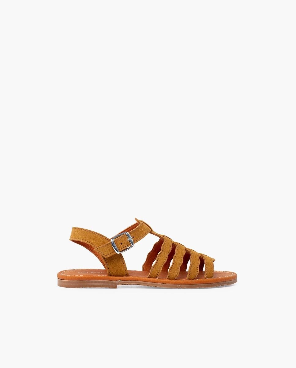 Открытые замшевые кожаные босоножки для девочки Pisamonas, коричневый
Открытые замшевые кожаные босоножки для девочки Pisamonas, коричневый