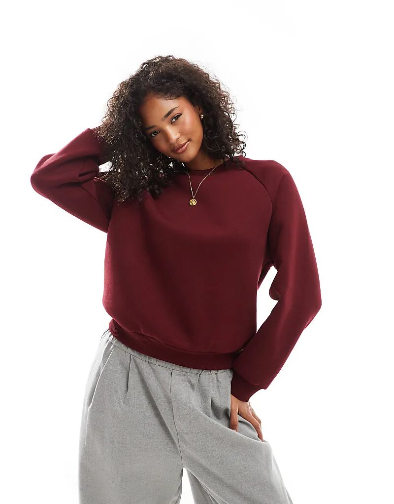 Толстовка реглан бордового цвета ASOS DESIGN
Толстовка реглан бордового цвета ASOS DESIGN