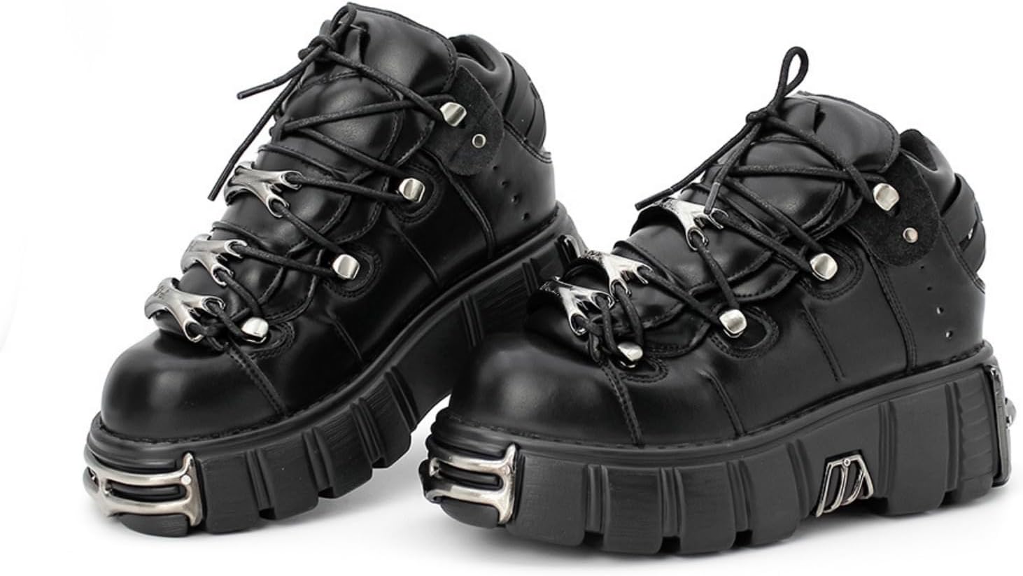 Женские кроссовки в панк-стиле с толстой подошвой, готические металлические платформы 6 см, низкие винтажные кроссовки для женщин и мужчин Wedorat, черный
Женские кроссовки в панк-стиле с толстой подошвой, готические металлические платформы 6 см, низкие винтажные кроссовки для женщин и мужчин Wedorat, черный