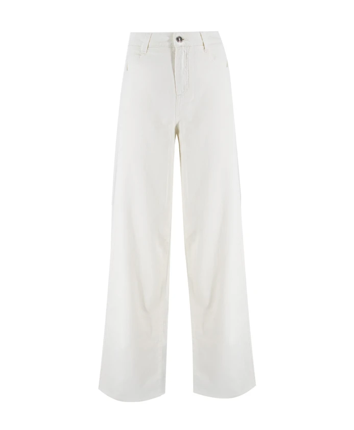Джинсы с широкими штанинами и высокой талией Ermanno Scervino, белый
Джинсы с широкими штанинами и высокой талией Ermanno Scervino, белый