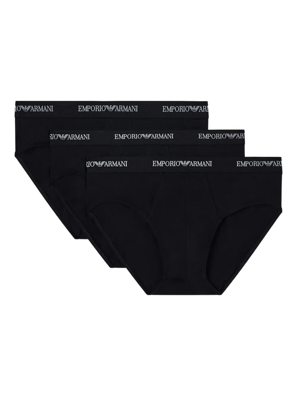 Трусы-брифы с эластичным поясом и логотипом (упаковка из трёх штук) Emporio Armani, черный
Трусы-брифы с эластичным поясом и логотипом (упаковка из трёх штук) Emporio Armani, черный
