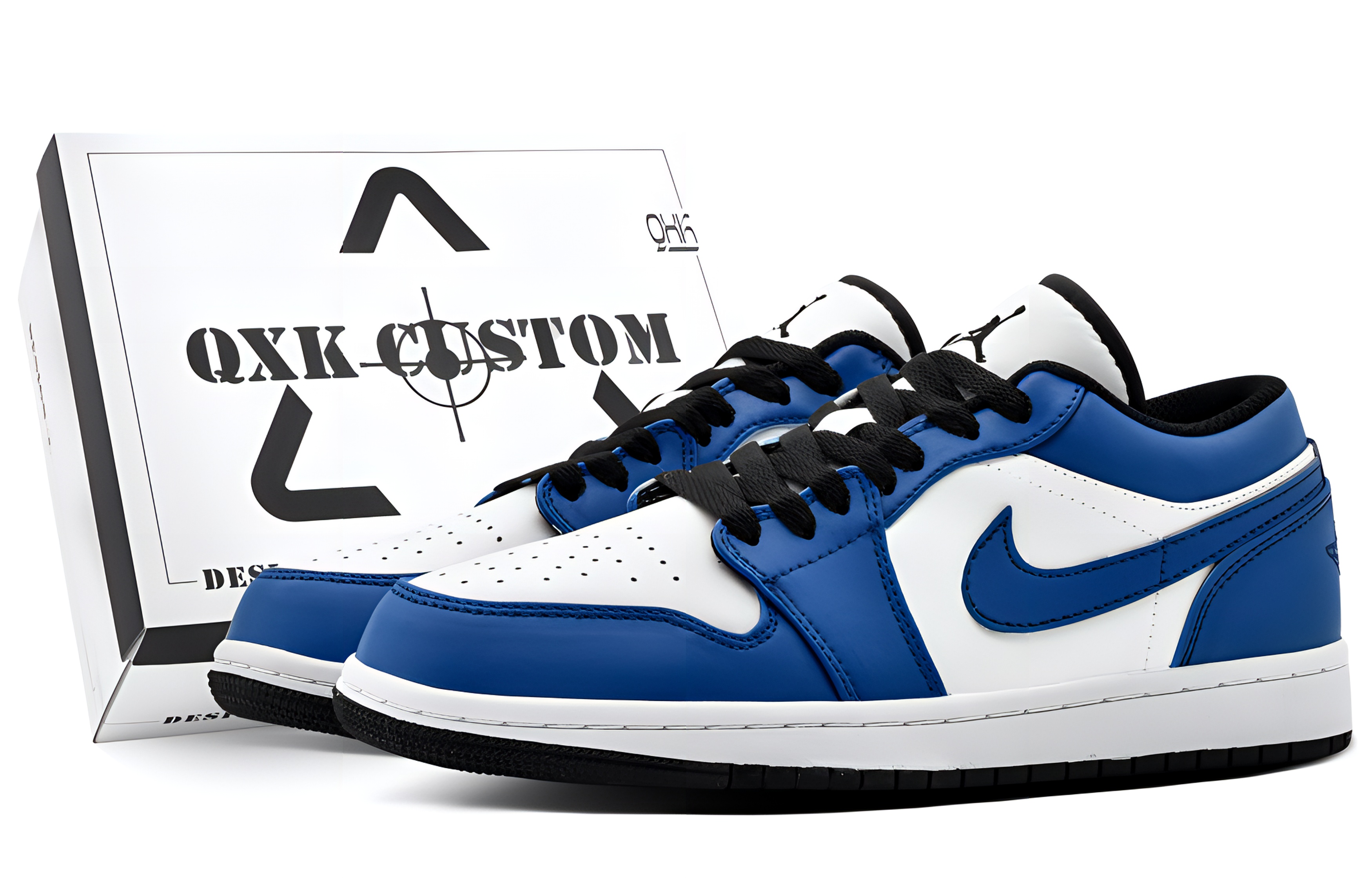 Jordan Баскетбольные кроссовки Air 1 Small Lightning Box с антискользящим покрытием, износостойкие, низкие, винтажные, мужские, белые, синие
Jordan Баскетбольные кроссовки Air 1 Small Lightning Box с антискользящим покрытием, износостойкие, низкие, винтажные, мужские, белые, синие