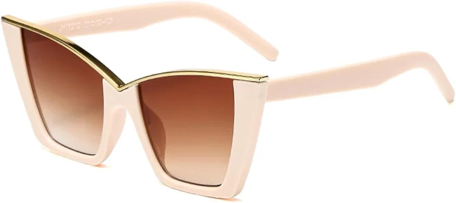 Солнцезащитные очки с защитой от УФ-излучения UV400 | Большие линзы в стиле «кошачий глаз» с яркими цветными линзами | Для женщин и мужчин, для занятий спортом на открытом воздухе и вождения DSVIGF, Beige-brown
Солнцезащитные очки с защитой от УФ-излучения UV400 | Большие линзы в стиле «кошачий глаз» с яркими цветными линзами | Для женщин и мужчин, для занятий спортом на открытом воздухе и вождения DSVIGF, Beige-brown