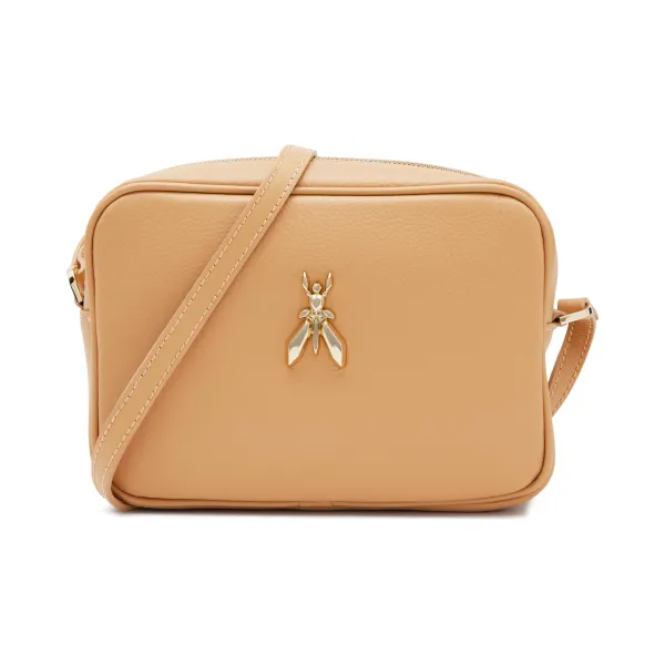 Кожаная сумка-мессенджер Patrizia Pepe, бежевый 
Кожаная сумка-мессенджер Patrizia Pepe, бежевый