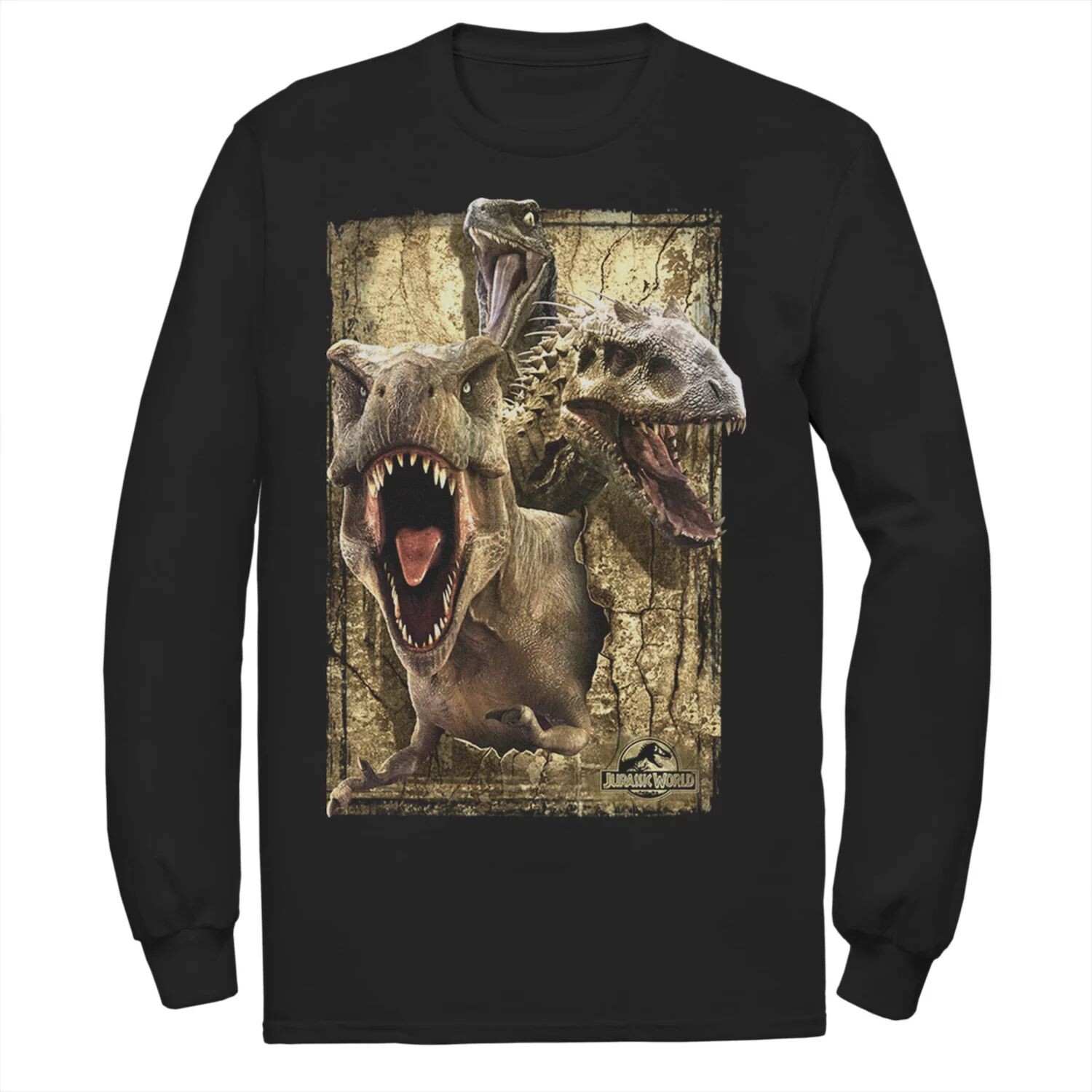 Мужская футболка с длинными рукавами и рисунком «Мир Юрского периода T-Rex Indominus Rex & Raptor» Licensed Character, черный
Мужская футболка с длинными рукавами и рисунком «Мир Юрского периода T-Rex Indominus Rex & Raptor» Licensed Character, черный