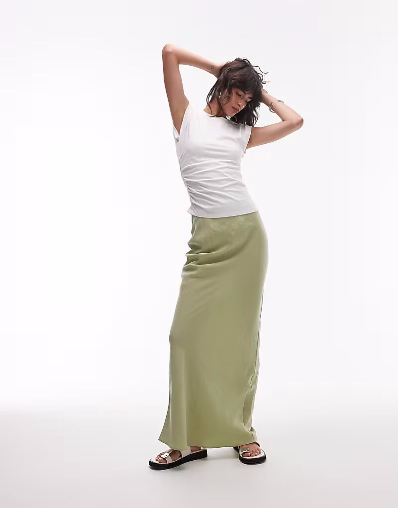 Topshop юбка-миди в оливковом цвете
Topshop юбка-миди в оливковом цвете