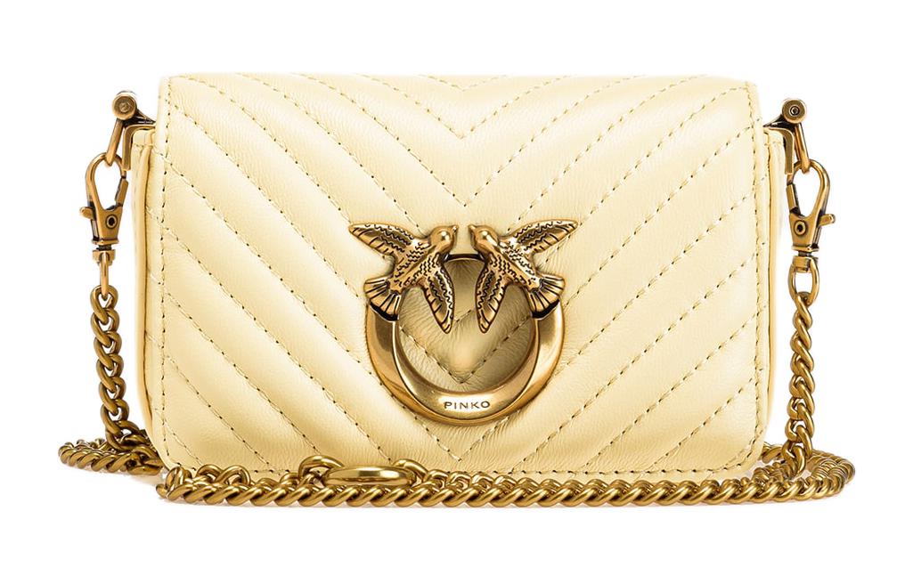 Сумка-птичка из овчины с коровьей кожей, портативная кроссбоди, сверхминиатюрная женская сумка через плечо бежево-желтая PINKO
Сумка-птичка из овчины с коровьей кожей, портативная кроссбоди, сверхминиатюрная женская сумка через плечо бежево-желтая PINKO