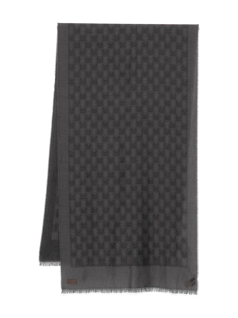 Шарф с бахромой и узором Canali, серый
Шарф с бахромой и узором Canali, серый