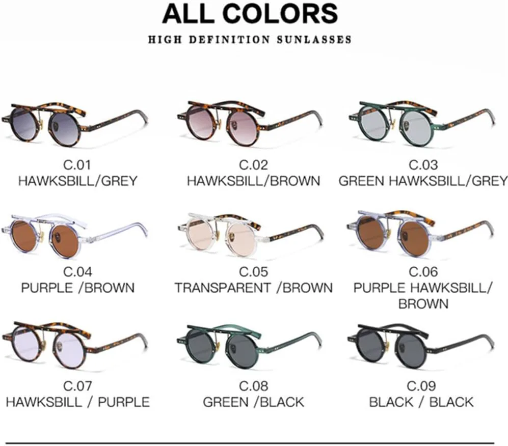 Круглые солнцезащитные очки для женщин в винтажном стиле с заклепками и в стиле панк, мужские солнцезащитные очки с защитой от УФ-излучения UV400 VFDHN, C6
Круглые солнцезащитные очки для женщин в винтажном стиле с заклепками и в стиле панк, мужские солнцезащитные очки с защитой от УФ-излучения UV400 VFDHN, C6