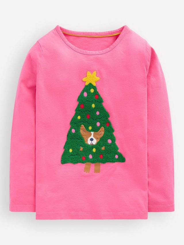 Детская футболка с длинным рукавом из хлопкового букле Mini Boden, Pink Tree Dog
Детская футболка с длинным рукавом из хлопкового букле Mini Boden, Pink Tree Dog