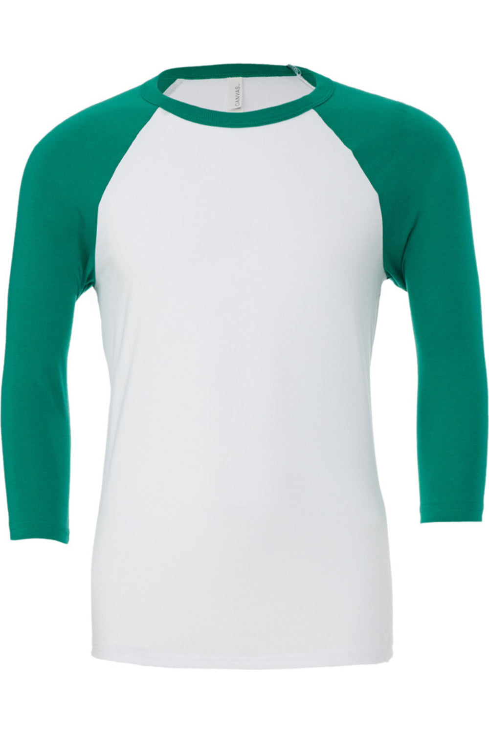 Мужская бейсбольная футболка с рукавом 3/4 из холста BELLA + CANVAS, цвет white/kelly green
Мужская бейсбольная футболка с рукавом 3/4 из холста BELLA + CANVAS, цвет white/kelly green