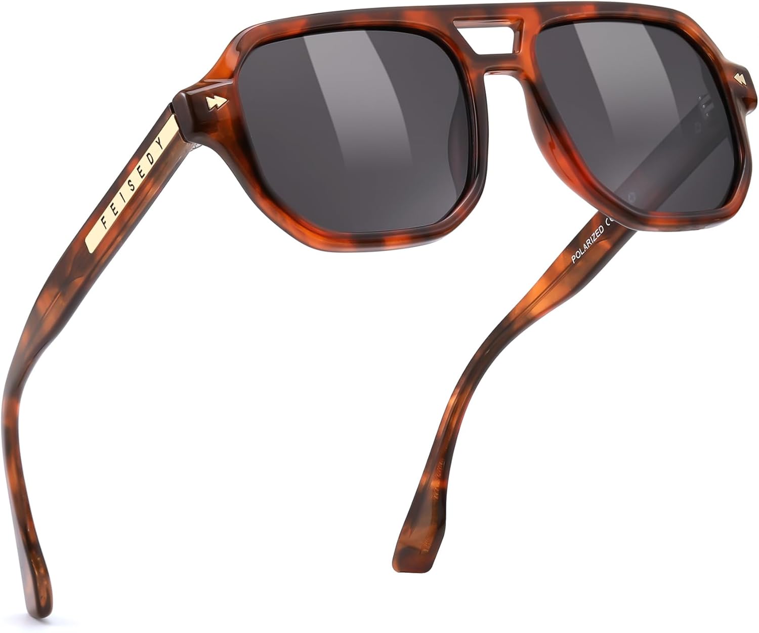 Поляризованные солнцезащитные очки-авиаторы FEISEDY для мужчин и женщин, дизайн в стиле ретро 70-х годов - защита UV400, подходят для вождения и повседневного ношения B0203, 007 Tortoise Frame & Grey
Поляризованные солнцезащитные очки-авиаторы FEISEDY для мужчин и женщин, дизайн в стиле ретро 70-х годов - защита UV400, подходят для вождения и повседневного ношения B0203, 007 Tortoise Frame & Grey