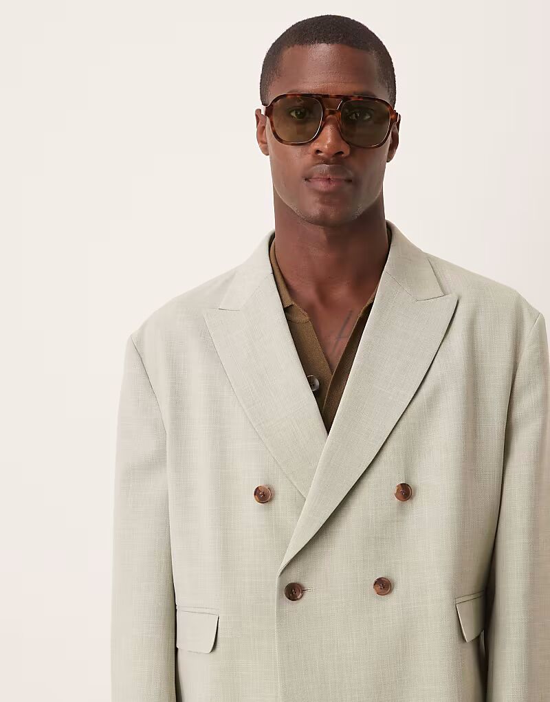 Пиджак свободного кроя из льняного материала шалфейно-зеленого цвета Asos Design
Пиджак свободного кроя из льняного материала шалфейно-зеленого цвета Asos Design