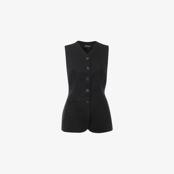 Жилет льняной женский Whistles Molly с V-образным вырезом, черный
Жилет льняной женский Whistles Molly с V-образным вырезом, черный
