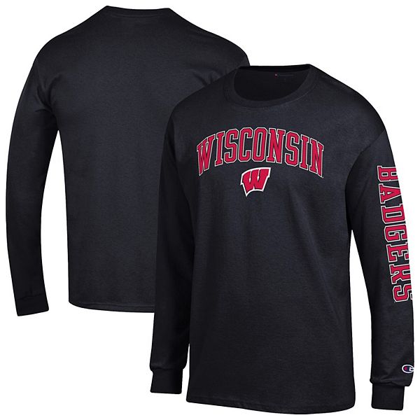 Мужская черная футболка с длинным рукавом wisconsin badgers arch over logo 2-hit Champion
Мужская черная футболка с длинным рукавом wisconsin badgers arch over logo 2-hit Champion