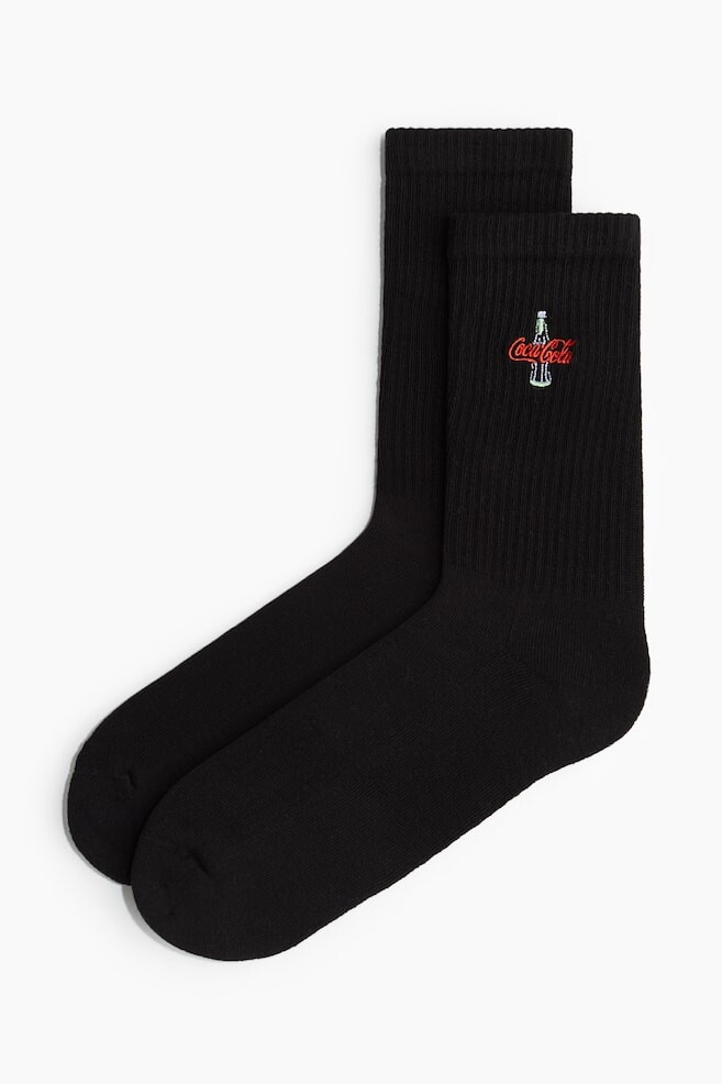 Носки с мотивом H&M, черный
Носки с мотивом H&M, черный