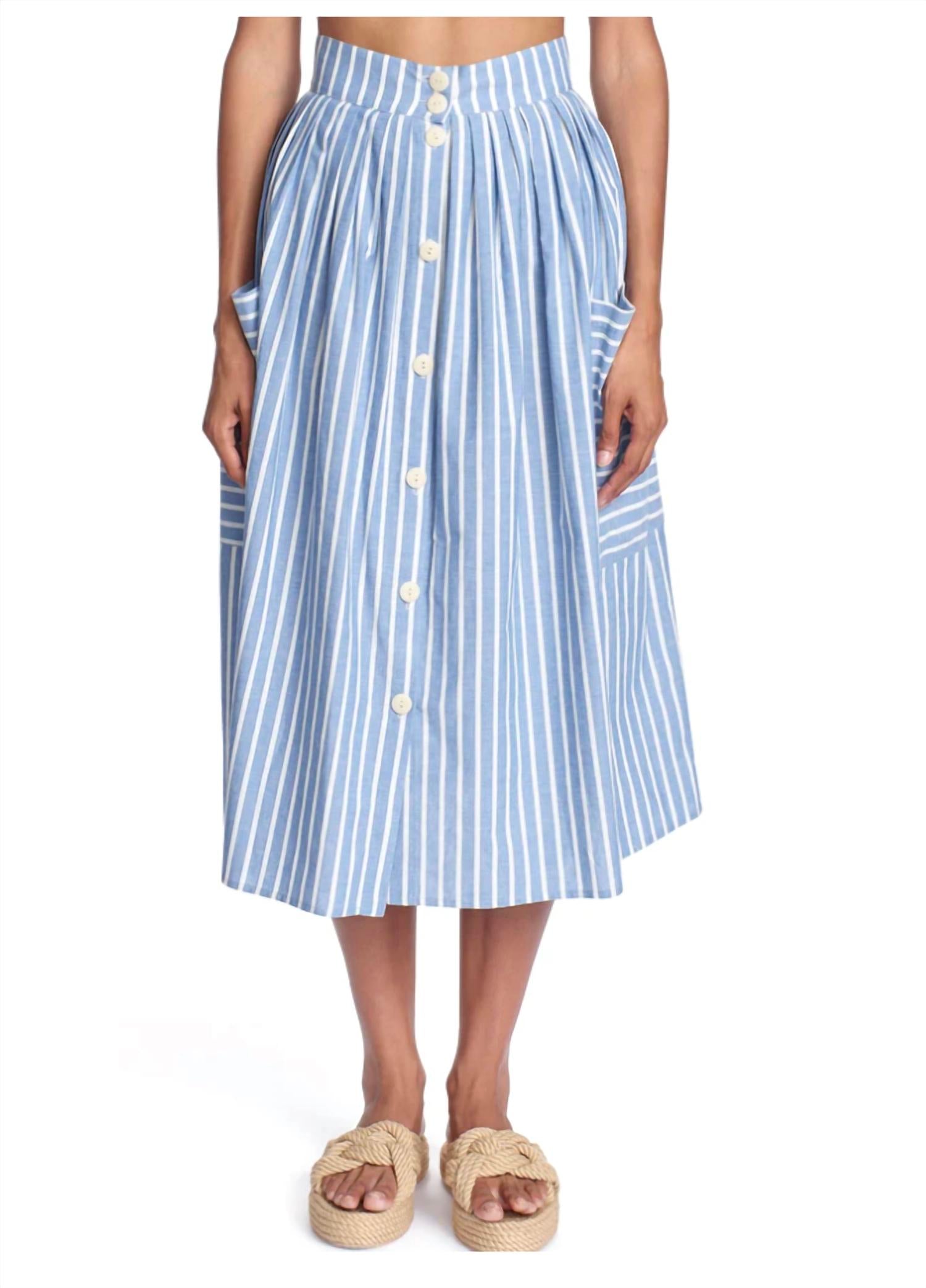 Юбка Cecilia в синем/белом цвете COREY LYNN CALTER
Юбка Cecilia в синем/белом цвете COREY LYNN CALTER