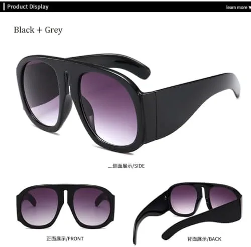 Солнцезащитные очки 2026 года для женщин, большие очки для женщин и мужчин, черные, с широкой оправой, в стиле ретро, защита от УФ-излучения UV400 MTZJH, Yellow Tea
Солнцезащитные очки 2026 года для женщин, большие очки для женщин и мужчин, черные, с широкой оправой, в стиле ретро, защита от УФ-излучения UV400 MTZJH, Yellow Tea