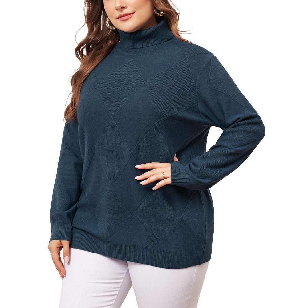 Пуловеры больших размеров для женщин, легкая водолазка с длинными рукавами, новинка, свитер Agnes Orinda, синий
Пуловеры больших размеров для женщин, легкая водолазка с длинными рукавами, новинка, свитер Agnes Orinda, синий