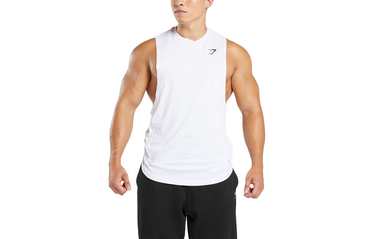 GYMSHARK Мужская белая майка Tank
GYMSHARK Мужская белая майка Tank