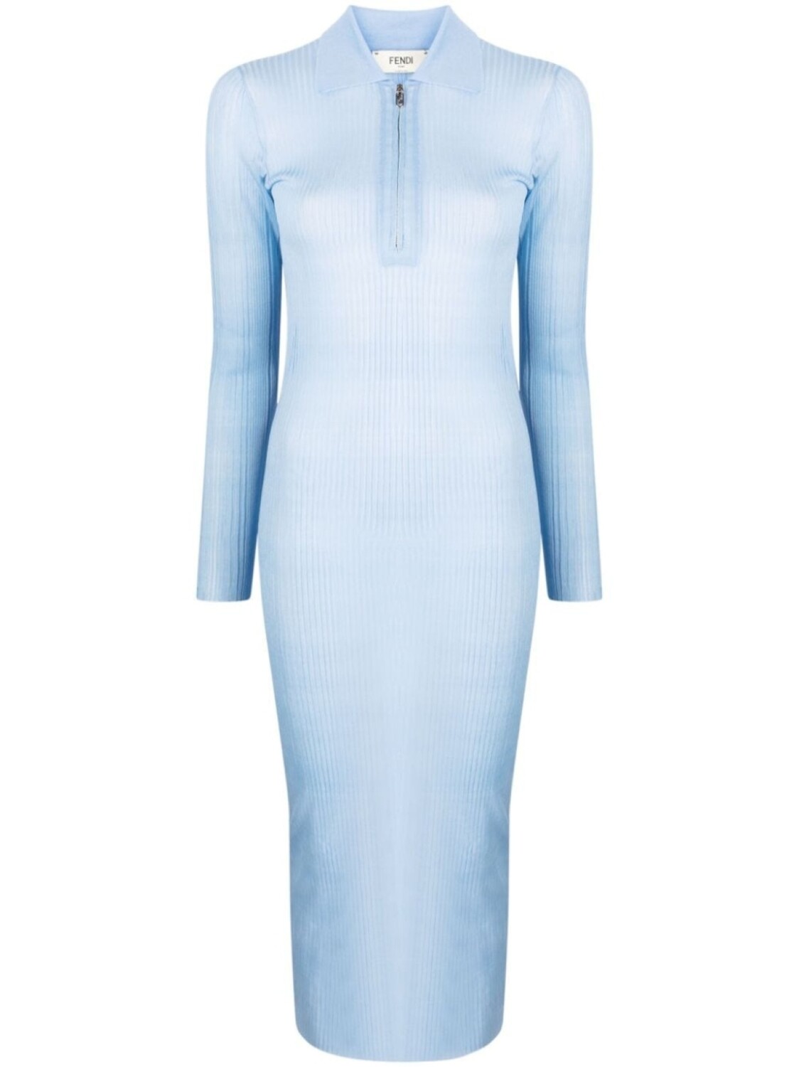 Платье миди с длинными рукавами FENDI, синий 
Платье миди с длинными рукавами FENDI, синий