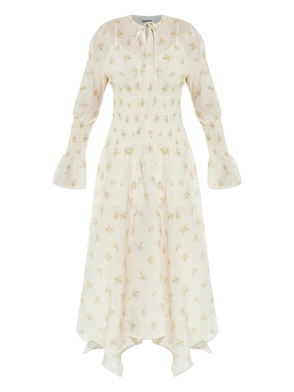 Платье макси с цветочным принтом GANNI, белый
Платье макси с цветочным принтом GANNI, белый