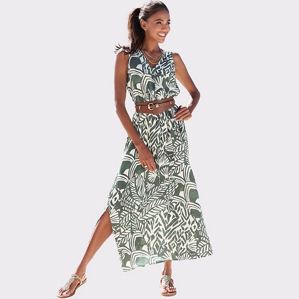 Женское платье макси с V-образным вырезом Lascana
Женское платье макси с V-образным вырезом Lascana