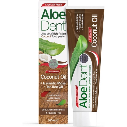 Зубная паста с кокосовым маслом, без фторида, натурального действия, веганская, не тестируется на животных, без SLS, тройного действия, здоровые десны, 100 мл Aloe Dent
Зубная паста с кокосовым маслом, без фторида, натурального действия, веганская, не тестируется на животных, без SLS, тройного действия, здоровые десны, 100 мл Aloe Dent