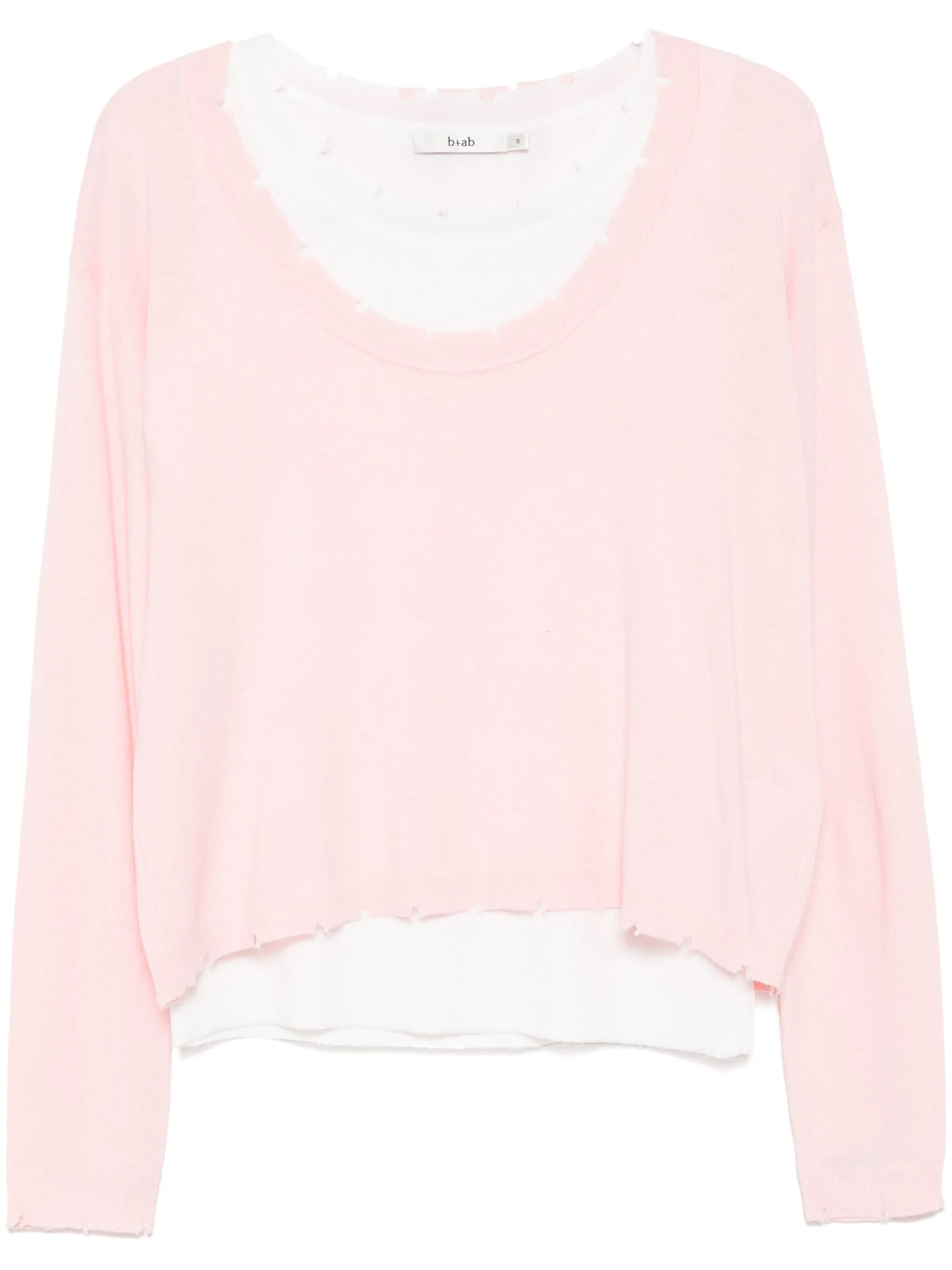 Многослойный топ с необработанными краями B+Ab, розовый
Многослойный топ с необработанными краями B+Ab, розовый