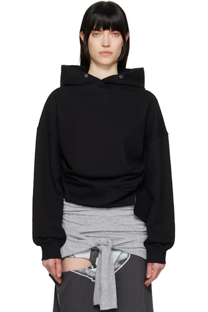 Черная деконструированная толстовка с капюшоном OPEN YY
Черная деконструированная толстовка с капюшоном OPEN YY