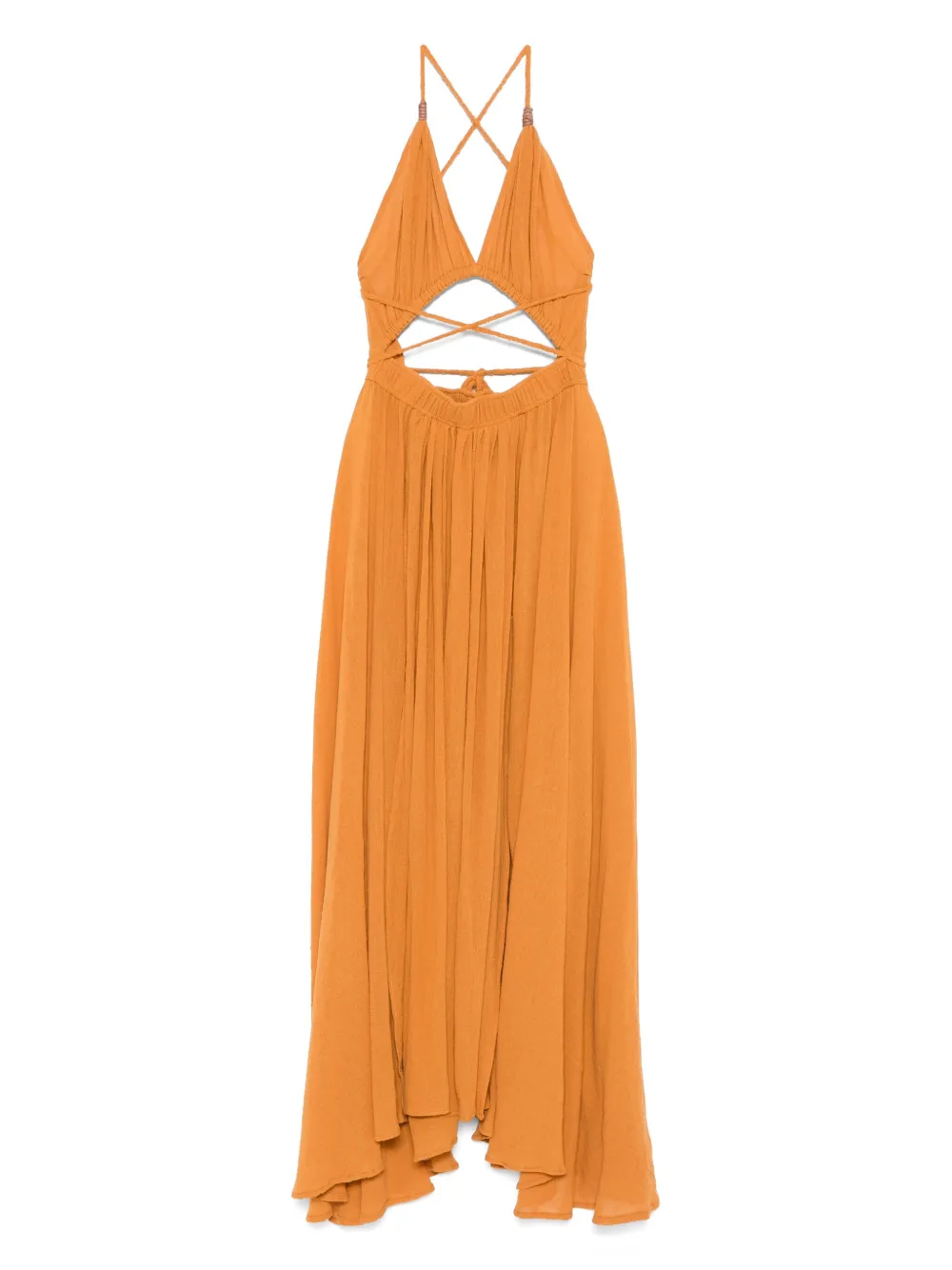 Платье макси из хлопка с плиссе Caravana, оранжевый
Платье макси из хлопка с плиссе Caravana, оранжевый