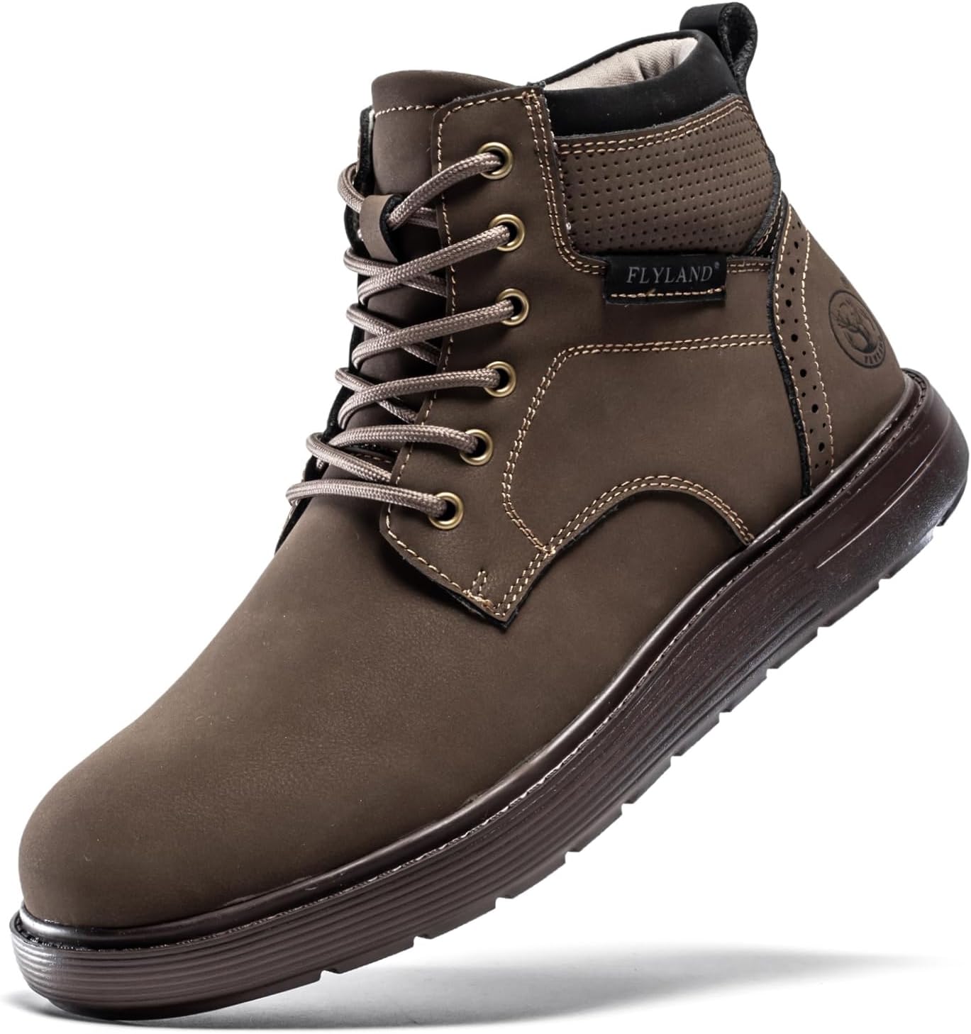 Мужские модные сникерсы-челси FLYLAND, кожаные ботинки на шнуровке до щиколотки, легкие, нескользящие, для ходьбы, коричневый
Мужские модные сникерсы-челси FLYLAND, кожаные ботинки на шнуровке до щиколотки, легкие, нескользящие, для ходьбы, коричневый