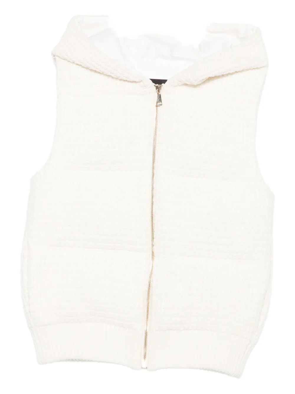 Жилет с капюшоном и застежкой-молнией спереди Fabiana Filippi, белый
Жилет с капюшоном и застежкой-молнией спереди Fabiana Filippi, белый